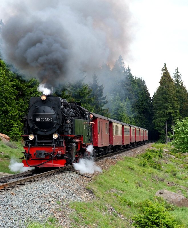 Zabytkowa kolejka Brockenbahn